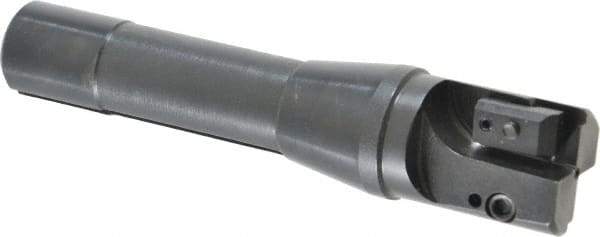 APT - 1-1/4" Cut Diam, 0.65" Max Depth of Cut, 5-7/8" OAL, Indexable Square Shoulder End Mill - TPC 32..., TPG 32., TPU 32. Inserts, R8 90° Lead Angle, Series Tri-Dex - USA Tool & Supply