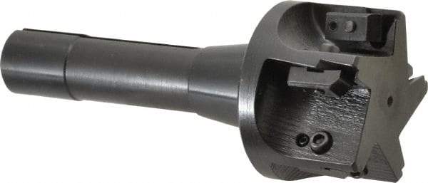 APT - 2-1/2" Cut Diam, 0.65" Max Depth of Cut, 5-7/8" OAL, Indexable Square Shoulder End Mill - TPC 32..., TPG 32., TPU 32. Inserts, R8 90° Lead Angle, Series Tri-Dex - USA Tool & Supply