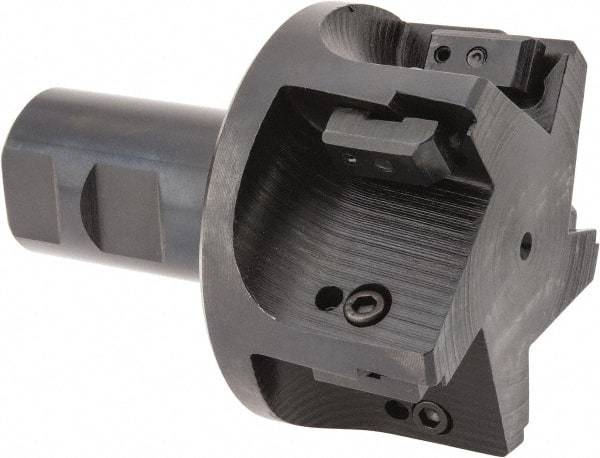 APT - 3" Cut Diam, 0.65" Max Depth of Cut, 1-1/4" Shank Diam, 3-7/8" OAL, Indexable Square Shoulder End Mill - TPC 32..., TPG 32., TPU 32. Inserts, Weldon Shank, 90° Lead Angle, Series Tri-Dex - USA Tool & Supply