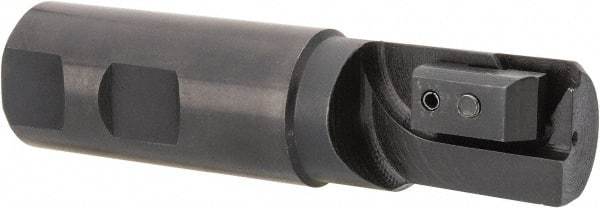 APT - 1" Cut Diam, 0.65" Max Depth of Cut, 1" Shank Diam, 3-7/8" OAL, Indexable Square Shoulder End Mill - TPC 32..., TPG 32., TPU 32. Inserts, Weldon Shank, 90° Lead Angle, Series Tri-Dex - USA Tool & Supply