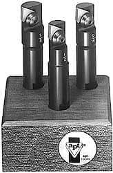 APT - 12 to 18mm Cutting Diam, Straight Shank, Indexable Tridex End Mill Set - 3, 5 Inserts, EMM Carbide Toolholder, Series Miniature - USA Tool & Supply