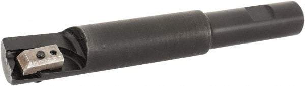 APT - 1" Cut Diam, 0.65" Max Depth of Cut, 3/4" Shank Diam, 6-1/4" OAL, Indexable Square Shoulder End Mill - TPC 32..., TPG 32., TPU 32. Inserts, Weldon Shank, 90° Lead Angle, Series Tri-Dex - USA Tool & Supply