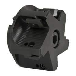 APT - 5 Inserts, 3" Cut Diam, 1" Arbor Diam, 2" Max Depth of Cut, Indexable Square-Shoulder Face Mill - 0/90° Lead Angle, 2" High, TPC 32..., TPG 32., TPU 32. Insert Compatibility, Series EMS - USA Tool & Supply