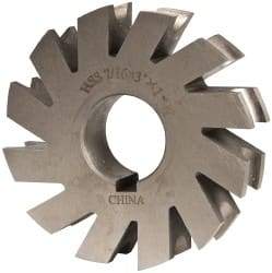 Value Collection - 7/32" Radius, 7/16" Circle Diam, 3" Cutter Diam, 7/16" Cutting Width, Arbor Connection, Concave Radius Cutter - High Speed Steel, Oxide Finish, Form Relieved, 10 Teeth - USA Tool & Supply
