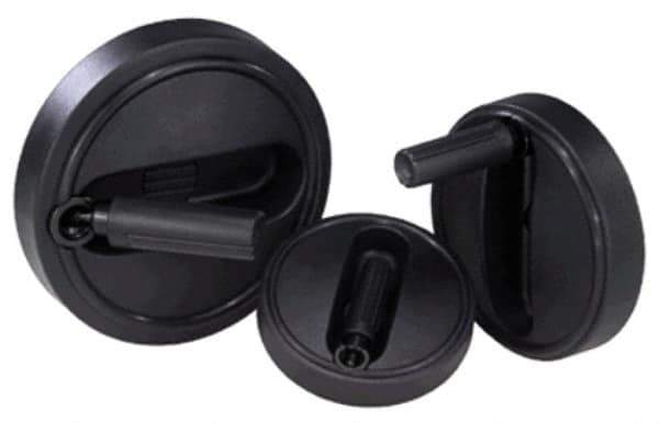 KIPP - 3.9" Diam, Thermoplastic Handwheel with Handle - 1.1" Hub Diam - USA Tool & Supply