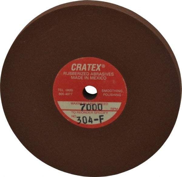 Cratex - 3" Diam x 1/4" Hole x 1/4" Thick, Surface Grinding Wheel - Silicon Carbide, Fine Grade, 7,000 Max RPM, Rubber Bond, No Recess - USA Tool & Supply