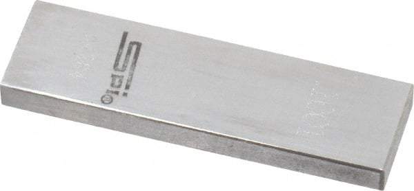 SPI - 0.1001" Rectangular Steel Gage Block - Accuracy Grade 0, Includes NIST Traceability Certification - USA Tool & Supply