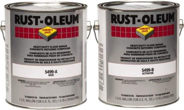Rust-Oleum - 2 Gal Floor Repair - Gray, 12.5 Sq Ft/Gal at 1/8" Coverage - USA Tool & Supply