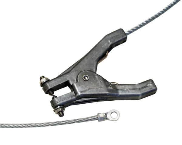 Hubbell Workplace - 19 AWG, 3 Ft., Hand Clamp, Terminal, Grounding Cable with Clamps - Noninsulated - USA Tool & Supply