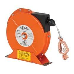 Hubbell Workplace - 1/8 Inch x 30 Ft. Stranded Cable Grounding Reel - Spring Driven Reel - USA Tool & Supply