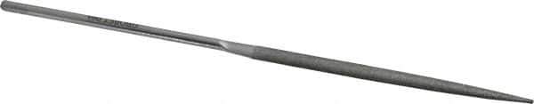 Grobet - 5-1/2" OAL Very Fine Half Round Needle Diamond File - 2-1/2 LOC, 220 Grit - USA Tool & Supply