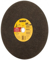 DeWALT - 14" Aluminum Oxide Cutoff Wheel - 7/64" Thick, 1" Arbor, 4,300 Max RPM, Use with Stationary Tools - USA Tool & Supply