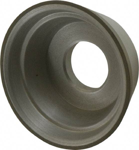 Made in USA - 3-3/4" Diam, 1-1/4" Hole Size, 1-1/2" Overall Thickness, 100 Grit, Type 11 Tool & Cutter Grinding Wheel - Fine Grade, Diamond - USA Tool & Supply