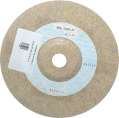 Cratex - 36 Grit, 7" Wheel Diam, 1/4" Wheel Thickness, 7/8" Arbor Hole, Type 27 Depressed Center Wheel - Aluminum Oxide, Rubber Bond, Compatible with Angle Grinder - USA Tool & Supply