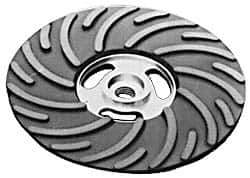 Made in USA - 6" Diam Disc Backing Ribbed Backing Pad - Soft Density, 8,600 RPM - USA Tool & Supply