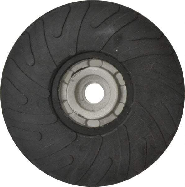 Made in USA - 5" Diam Disc Backing Ribbed Backing Pad - Soft Density, 13,000 RPM - USA Tool & Supply