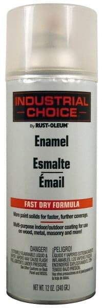 Rust-Oleum - Crystal Clear, Enamel Spray Paint - 8 to 12 Sq Ft per Can, 12 oz Container - USA Tool & Supply