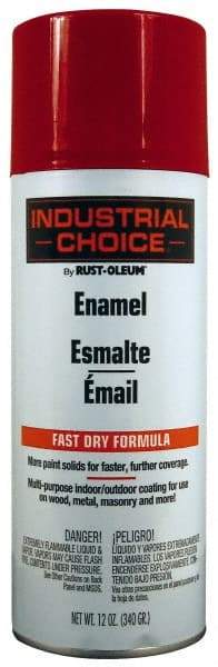Rust-Oleum - Cherry Red, Gloss, Enamel Spray Paint - 8 to 12 Sq. Ft. per Can, 16 Ounce Container, Use on Drums, Equipment and Color Coding, Furniture, Ladders, Lockers, Motors, Stenciling, Tools - USA Tool & Supply