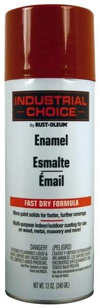 Rust-Oleum - Banner Red, Gloss, Enamel Spray Paint - 8 to 12 Sq Ft per Can, 16 oz Container, Use on Drums, Equipment & Color Coding, Furniture, Ladders, Lockers, Motors, Stenciling, Tools - USA Tool & Supply