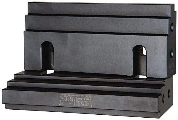 Snap Jaws - 6" Wide x 2-3/4" High x 2-1/2" Thick, Triple Step Vise Jaw - Soft, Steel, Fixed Jaw, Compatible with 6" Vises - USA Tool & Supply