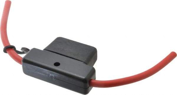 Ferraz Shawmut - 60 Amp AF3 Black Automotive Fuse Holder - 32 Volt, Red #6 Wire - USA Tool & Supply
