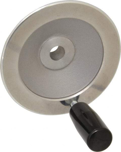Value Collection - 3.94" Diam, Aluminum Handwheel with Handle - 1.1" Hub Diam - USA Tool & Supply
