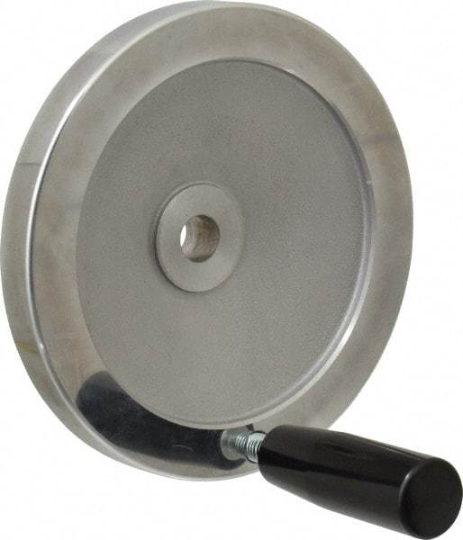 Value Collection - 6.3" Diam, Aluminum Handwheel with Handle - 1.42" Hub Diam - USA Tool & Supply