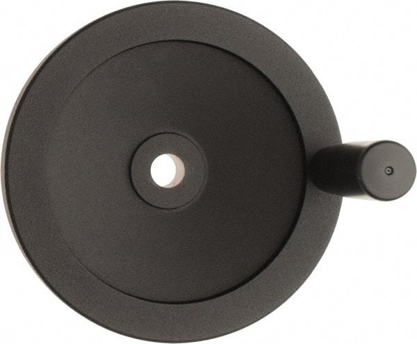 Value Collection - 6.3" Diam, Aluminum Handwheel with Handle - 1.42" Hub Diam - USA Tool & Supply