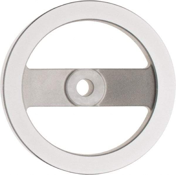 Value Collection - 6.3", 2 Spoke Handwheel - 1.42" Hub, Aluminum, Polished Finish - USA Tool & Supply