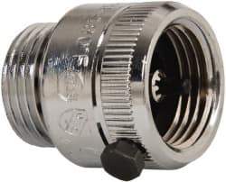 Watts - 125 Max psi, Chrome Plated Brass, Hose Connection Vacuum Breaker - EPDM Seal, Stainless Steel Spring, FIP X Hose End Connections - USA Tool & Supply