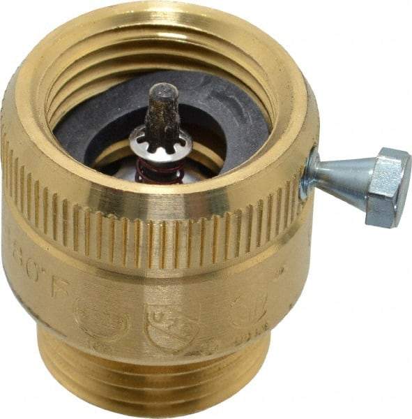 Watts - 125 Max psi, Brass, Hose Connection Vacuum Breaker - EPDM Seal, Stainless Steel Spring, FIP X Hose End Connections - USA Tool & Supply
