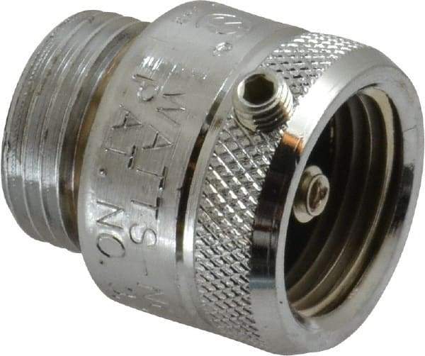 Watts - 125 Max psi, Chrome Plated Brass, Hose Connection Vacuum Breaker - EPDM Seal, Stainless Steel Spring, FIP X Hose End Connections - USA Tool & Supply