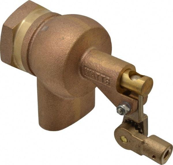 Watts - 1-1/2" Pipe, Bronze, Mechanical Float Valve - 165 psi, FPT x FPT End Connections - USA Tool & Supply