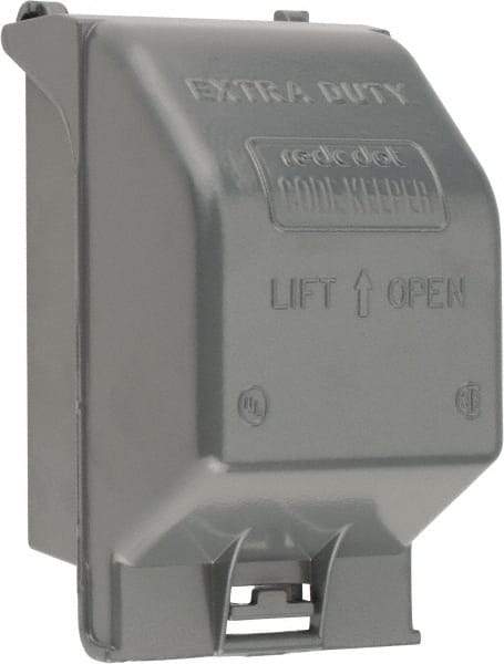 Thomas & Betts - Electrical Outlet Box Aluminum Receptacle Cover - Includes Gasket & Screw - USA Tool & Supply
