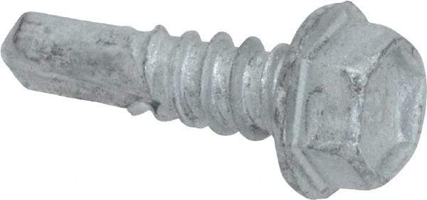 Buildex - #12, Hex Washer Head, Hex Drive, 3/4" Length Under Head, #3 Point, Self Drilling Screw - Steel - USA Tool & Supply