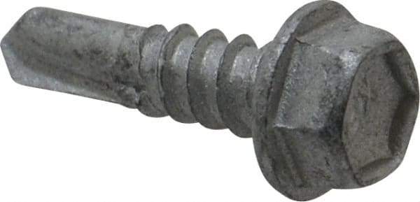 Buildex - #12, Hex Washer Head, Hex Drive, 3/4" Length Under Head, #3 Point, Self Drilling Screw - Steel - USA Tool & Supply