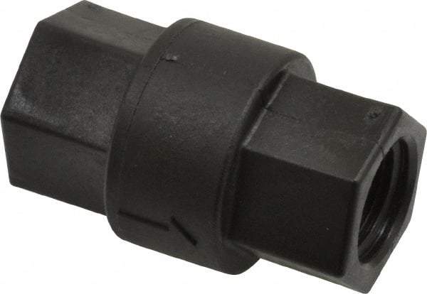 Specialty Mfr - 3/8" Polypropylene Check Valve - Inline, FNPT x FNPT, 125 WOG - USA Tool & Supply