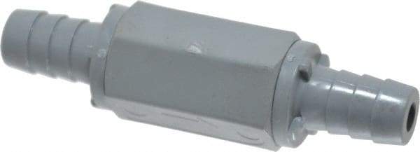 Specialty Mfr - 1/2" PVC Check Valve - Inline, Barb x Barb, 125 WOG - USA Tool & Supply