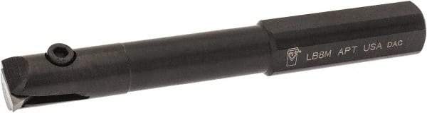 APT - 1/2" Min Bore Diam, 3-3/4" OAL, 1/2" Shank Diam, Indexable Boring Bar - 2-1/4" Max Bore Depth, TPG 221 Insert, Screw Holding Method - USA Tool & Supply