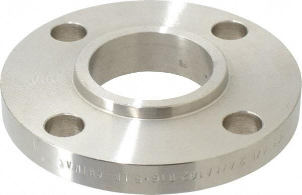 Value Collection - 2" Pipe, 6" OD, Stainless Steel, Slip On Pipe Flange - 4-3/4" Across Bolt Hole Centers, 3/4" Bolt Hole, 150 psi, Grades 304 & 304L - USA Tool & Supply