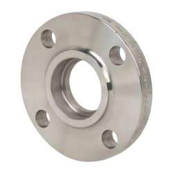 Merit Brass - 2" Pipe, 6" OD, Stainless Steel, Socket Weld Pipe Flange - 4-3/4" Across Bolt Hole Centers, 3/4" Bolt Hole, 150 psi, Grades 304 & 304L - USA Tool & Supply