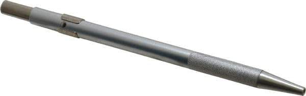 Made in USA - 5-1/2" OAL Retractable Pocket Scriber - Aluminum with Hardened Steel Point - USA Tool & Supply