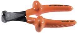 Facom - 6-11/16" OAL, 1.6mm Capacity, End Cutting Pliers - 1/4" Jaw Length x 1-3/8" Jaw Width, End Cut Head, Electro-Static Dissipative Nonslip Cushioned Grips Handle - USA Tool & Supply