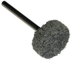 Standard Abrasives - 1/2" Head Diam x 1/4" Thickness, W183, Cylinder End, Aluminum Oxide Mounted Point - Dark Gray, 51,700 RPM - USA Tool & Supply