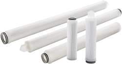 Parker - 2-1/2" OD, 5µ, Microfiberglass Absolute Rated-Pleated-Thermal Bonded Cartridge Filter - 30" Long - USA Tool & Supply