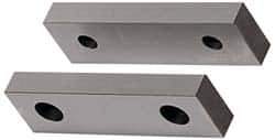Gibraltar - 8-1/8" Wide x 2-1/2" High x 1" Thick, Flat/No Step Vise Jaw - Soft, Aluminum, Fixed Jaw, Compatible with 8" Vises - USA Tool & Supply