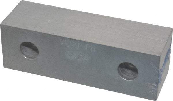 Gibraltar - 6-1/8" Wide x 2" High x 1" Thick, Flat/No Step Vise Jaw - Soft, Aluminum, Fixed Jaw, Compatible with 6" Vises - USA Tool & Supply