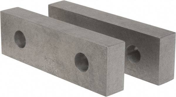 Gibraltar - 8-1/8" Wide x 2-1/2" High x 1-1/4" Thick, Flat/No Step Vise Jaw - Soft, Aluminum, Fixed Jaw, Compatible with 8" Vises - USA Tool & Supply