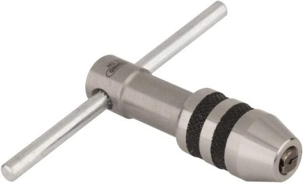 General - #0 to #8 Tap Capacity, T Handle Tap Wrench - 2-1/4" Overall Length - USA Tool & Supply