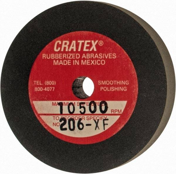 Cratex - 2" Diam x 1/4" Hole x 3/8" Thick, Surface Grinding Wheel - Silicon Carbide, Extra Fine Grade, 10,500 Max RPM, Rubber Bond, No Recess - USA Tool & Supply